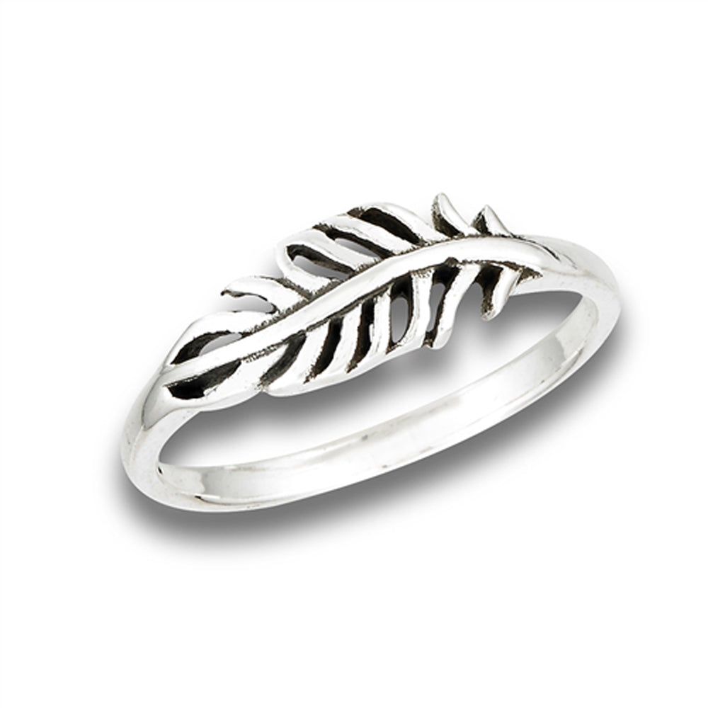 Boho Feather Cutout Freedom Hope Ring New .925 Sterling Silver Band Sizes 6-10