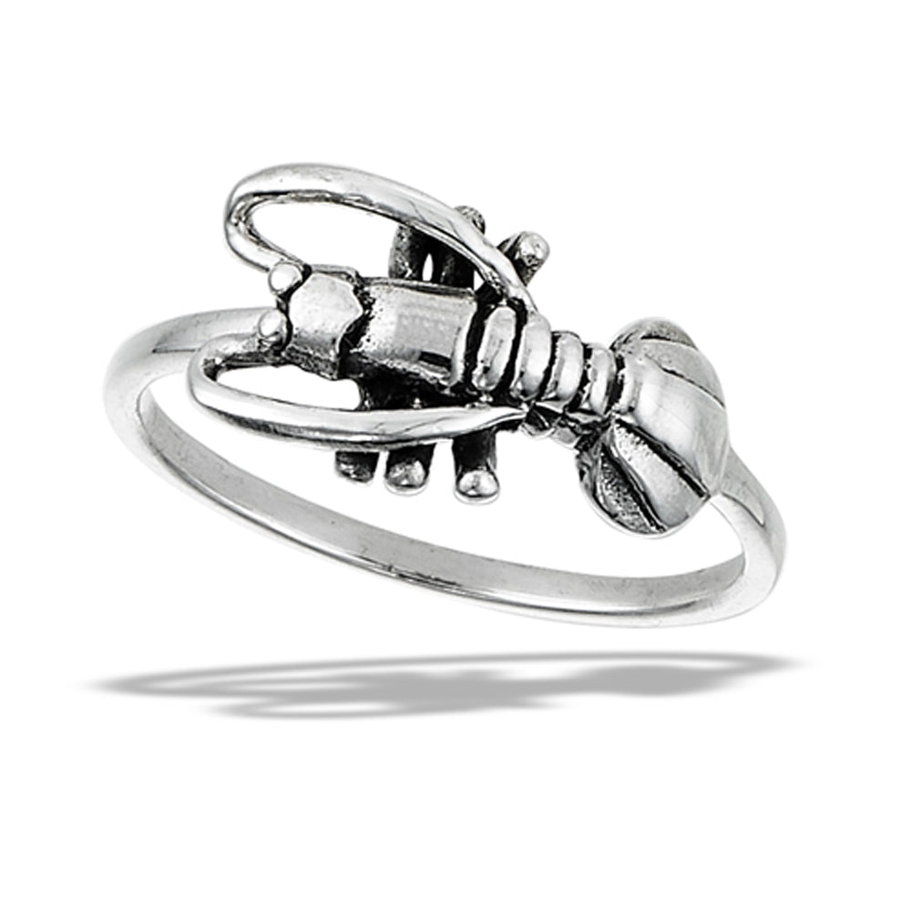 Crawfish Crawdad Mountain Lobster Ring New .925 Sterling Silver Band Sizes 6-10