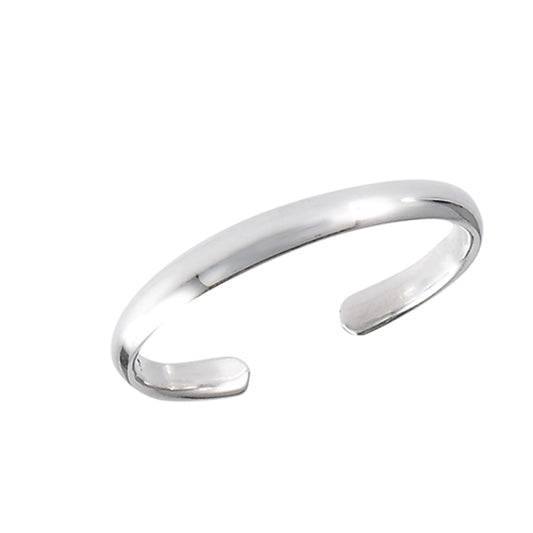 Midi Band .925 Sterling Silver Simple Minimalist Toe Ring Band