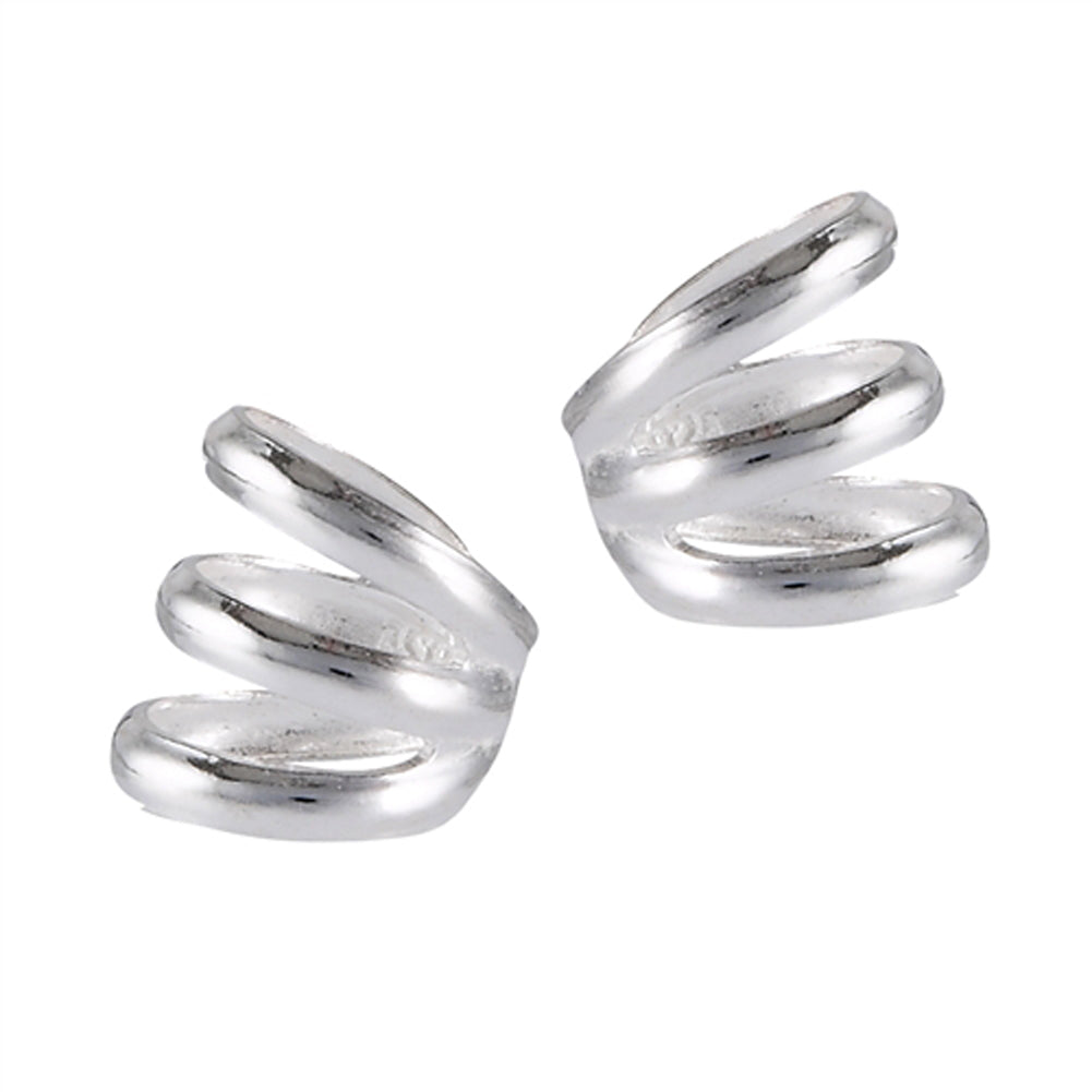 Gypsy Triple Loop Band .925 Sterling Silver Hoop Ear Cuff Festival Fashion Earrings